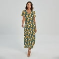 thumbnail image 1 of Clover And Beer St. Patrick'S Day Printed Short Sleeve Maxi Dress, Irish St. Patrick'S Day Fashion Summer Maxi Dress For Women, 1 of 4