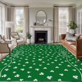 thumbnail image 1 of Clover, Area Rug 6x9 FT, Non Slip Living Room Throw Carpet, St. Patrick's Day Green Shamrock Washable Soft Large Floor Carpet Non-Shedding Rug for Bedroom Dining Room Play Room, 1 of 9