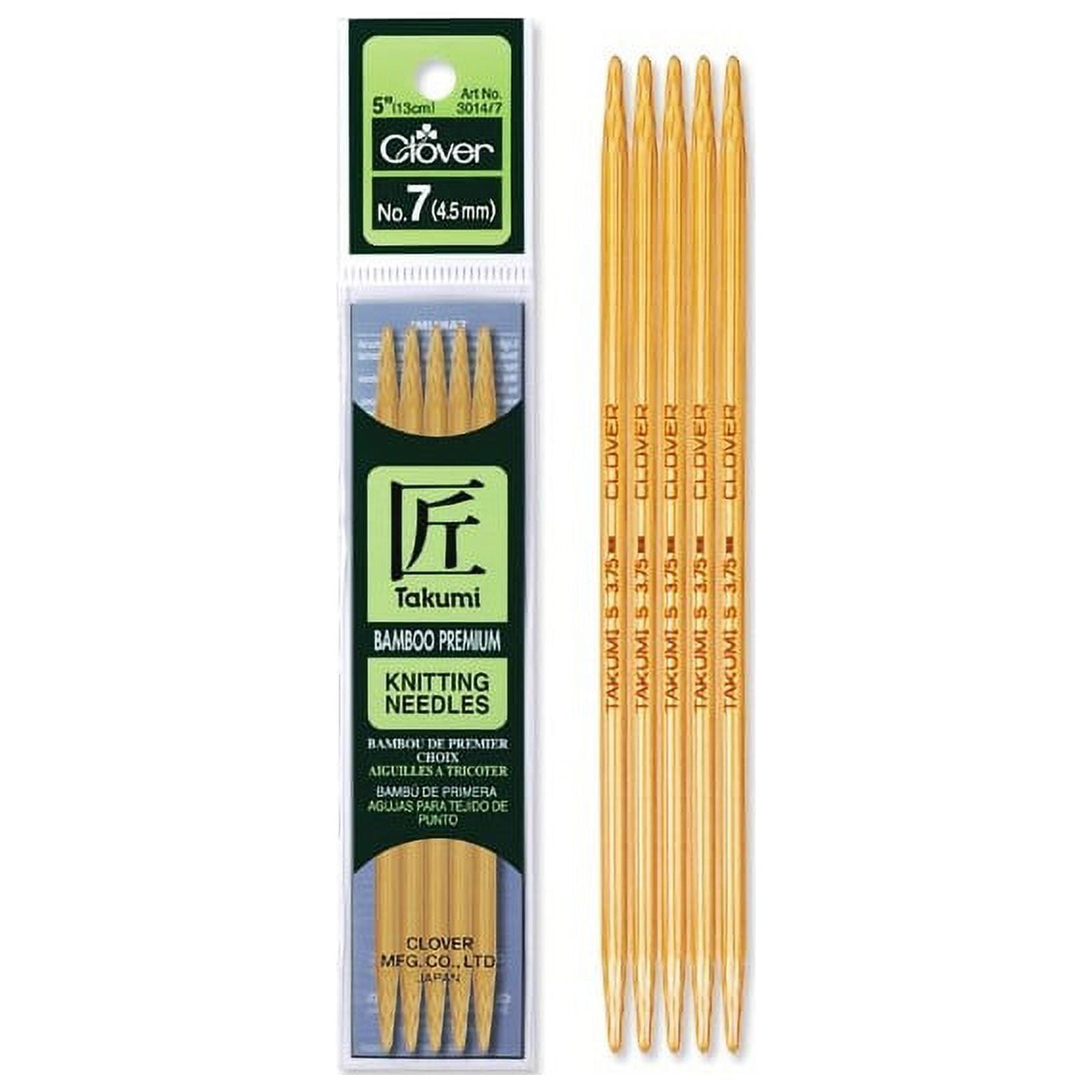 8 Double-Point Bamboo Knitting Needles, Size 10 by Accessories Unlimited