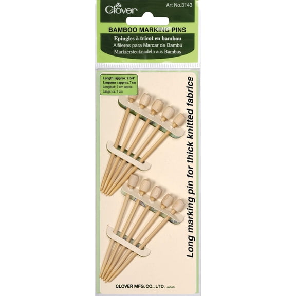 Clover Bamboo Marking Pins-2.75" 10/Pkg
