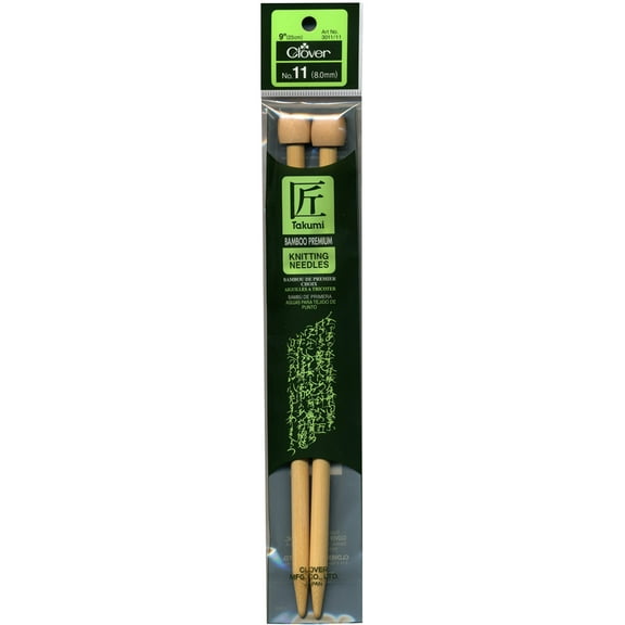 Clover Bamboo Single Point Knitting Needle, 11