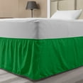 thumbnail image 1 of Clover Bed Skirt, Simple Monochrome Repetition of Continuous Irish Shamrock Leaves St Patrick's Day, Elastic Bedskirt Dust Ruffle Wrap Around for Bedding Decor, 4 Sizes, Green, by Ambesonne, 1 of 2