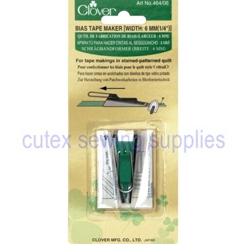 Clover Bias Tape Maker 6mm (1/4") Finish Width Size 464/06