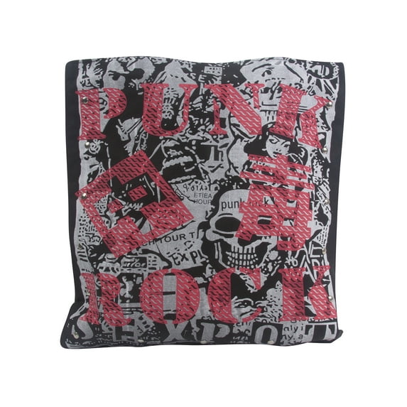 Clover Black Red White Punk Rock Tote Bag
