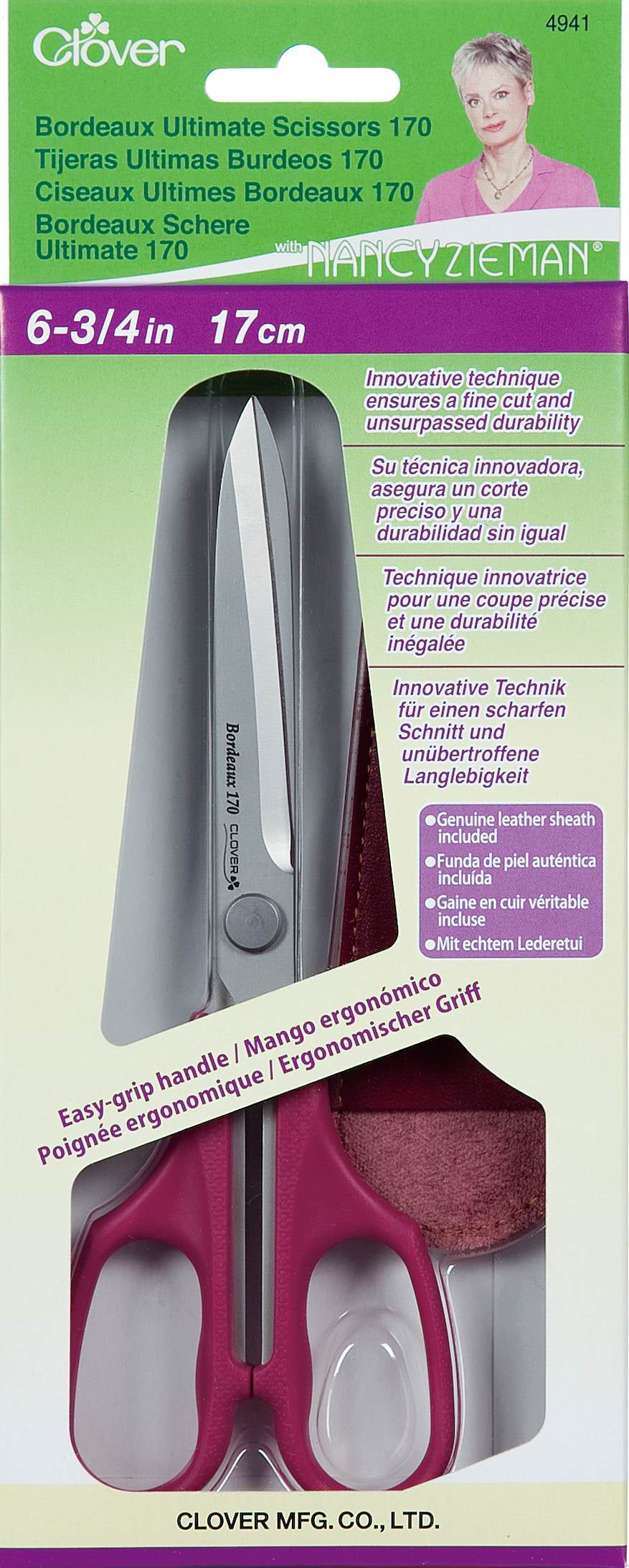 Clover Bordeaux Ultimate Scissors 170 W/Nancy Zieman-6.75"