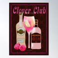 thumbnail image 1 of Clover Club Vintage Cocktail Poster Club Regency Style,Lettering Vintage Poster Wall Art, Modern Wall Decor For Living Room Bedroom, 16x24 UNFRAMED, 1 of 3