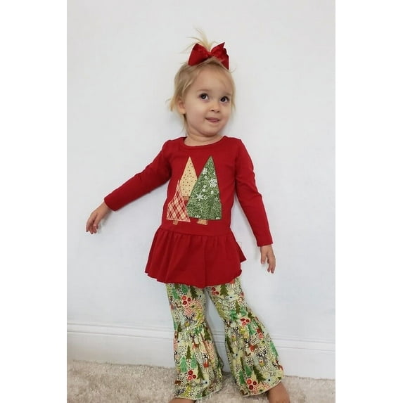 Clover Cottage Toddlers Boutique Christmas Pant Set