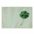 thumbnail image 1 of Clover Cutting Board, Close up Photo of Shamrock with 4 Leaf on Grunge Backdrop, Decorative Tempered Glass Cutting and Serving Board, in 3 Sizes, by Ambesonne, 1 of 2