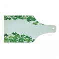 thumbnail image 1 of Clover Cutting Board, St Patrick's Day Celebration Graphic with Shamrocks, Decorative Tempered Glass Cutting and Serving Board, in 3 Sizes, by Ambesonne, 1 of 2