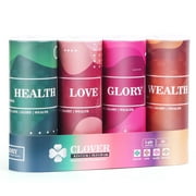 Clover Cylinder Facial Tissues for Car or Small Space，4 Tubes 3-Ply 200 Count Travel Tissus