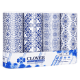 thumbnail image 1 of Clover Cylinder Facial Tissues for Car or Small Space，4 Tubes 3-Ply White&Blue Car Tissus for Travel, 1 of 10