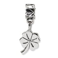 thumbnail image 1 of Clover Dangle Kids Charm .925 Sterling Silver Antique Finish Reflection Beads, 1 of 3