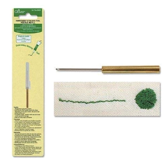 Clover Embroidery Stitching Tool Needle Refill-Single Ply