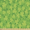 thumbnail image 1 of Ambesonne Clover Fabric by the Yard Upholstery, Luck Shamrocks, 10 Yards, Fern Green Lime Green, 1 of 4