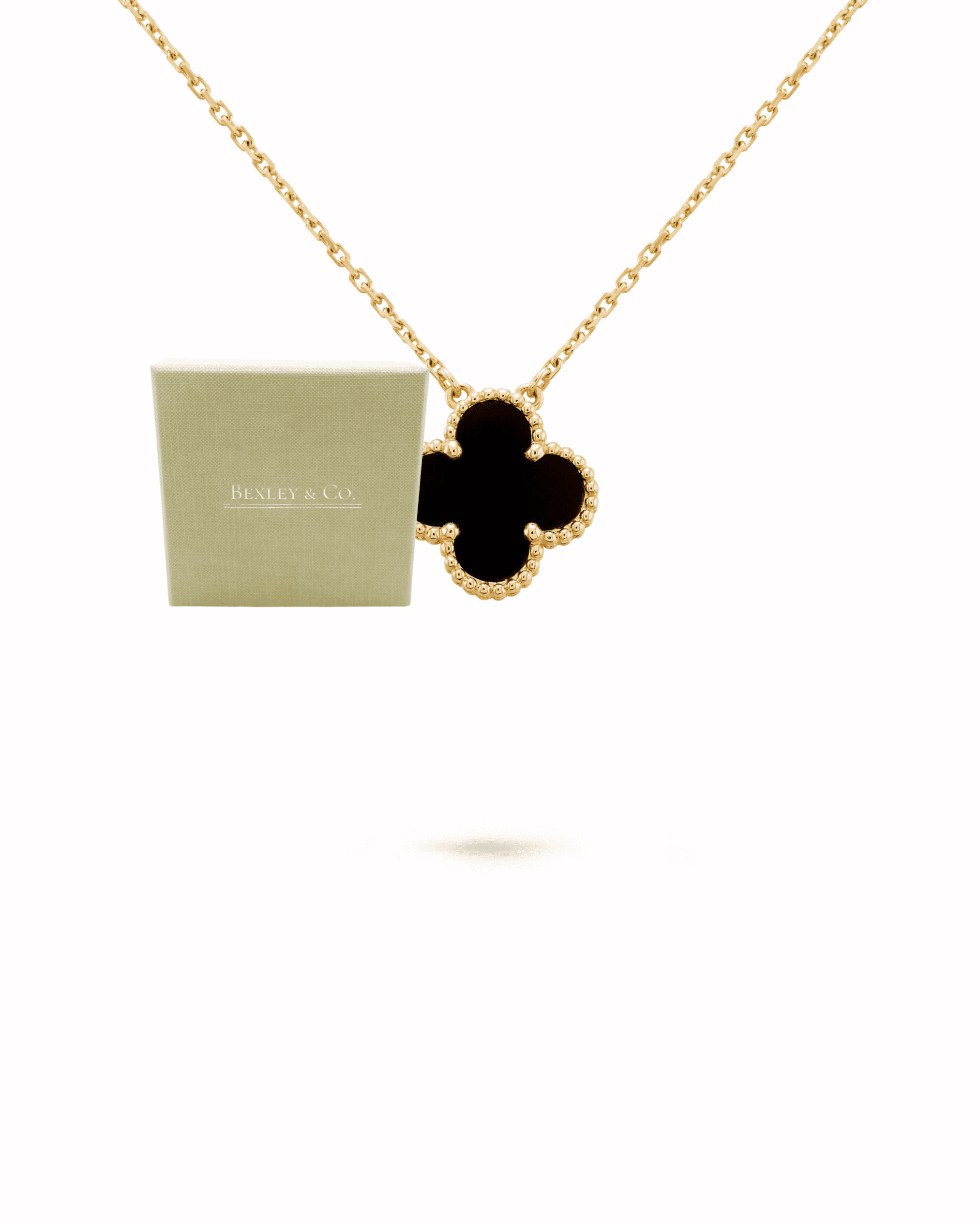 [LLOYD] 韓国☆10K Gold☆Heart clover lucky necklace Luck and Love Clover Necklace – HART