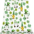 thumbnail image 1 of Clover Gnome Green Shamrock Super Soft Cozy Throw Blanket, St Patrick''s Day Warm Flannel Fleece Lightweight Bed Blanket for Sofa Couch Chair 30" x 40", 1 of 1