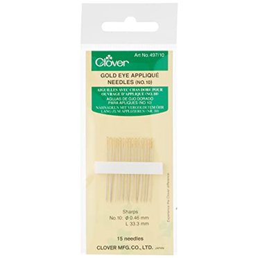 Appliqué / Sharps Needles - Gold Eye - Size 9 - Clover (CL497/09
