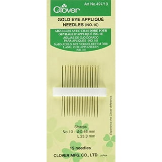 Clover No. 3-9 Gold Eye Embroidery Needles - Pack of 16