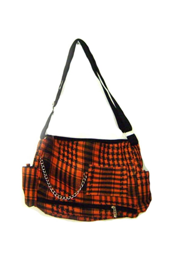 Handbag Chained Purse - Orange Striped