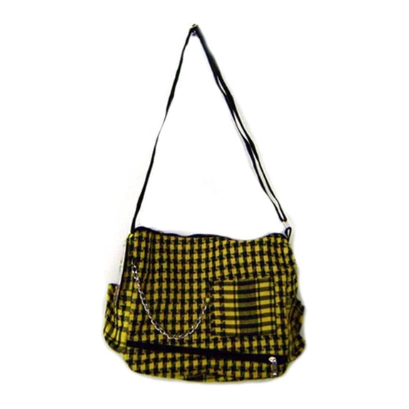 Clover Handbag Chained Purse - Yellow Striped