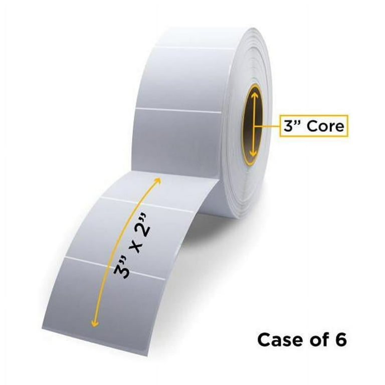 2 x 1 Thermal Transfer Industrial Labels with 3 Core, 8 OD