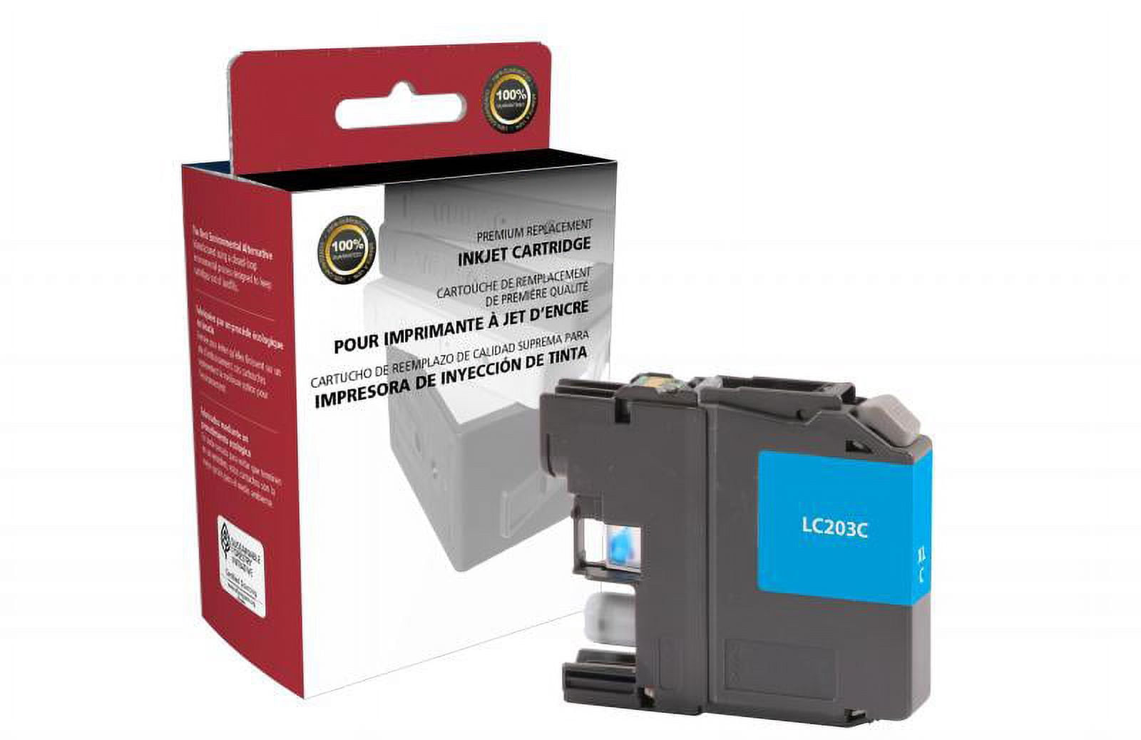 Clover Remanufactured High Yield Cyan Ink Cartridge for Brother LC203 118104