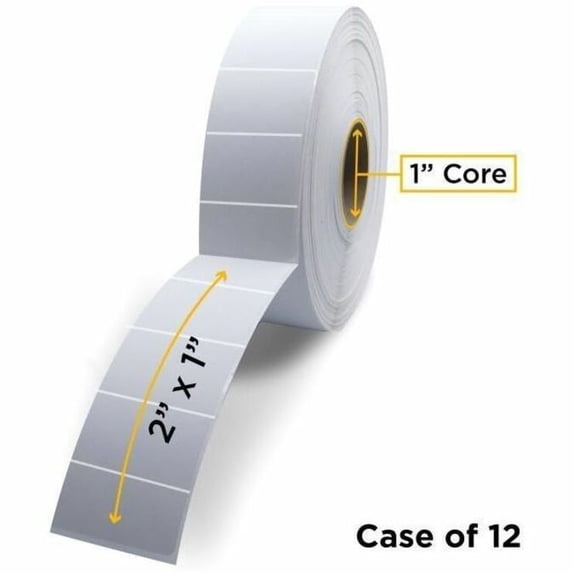 Clover Imaging Non-OEM New Direct Thermal Label Roll 1.0" ID x 5.0" Max OD for Desktop Barcode Printers