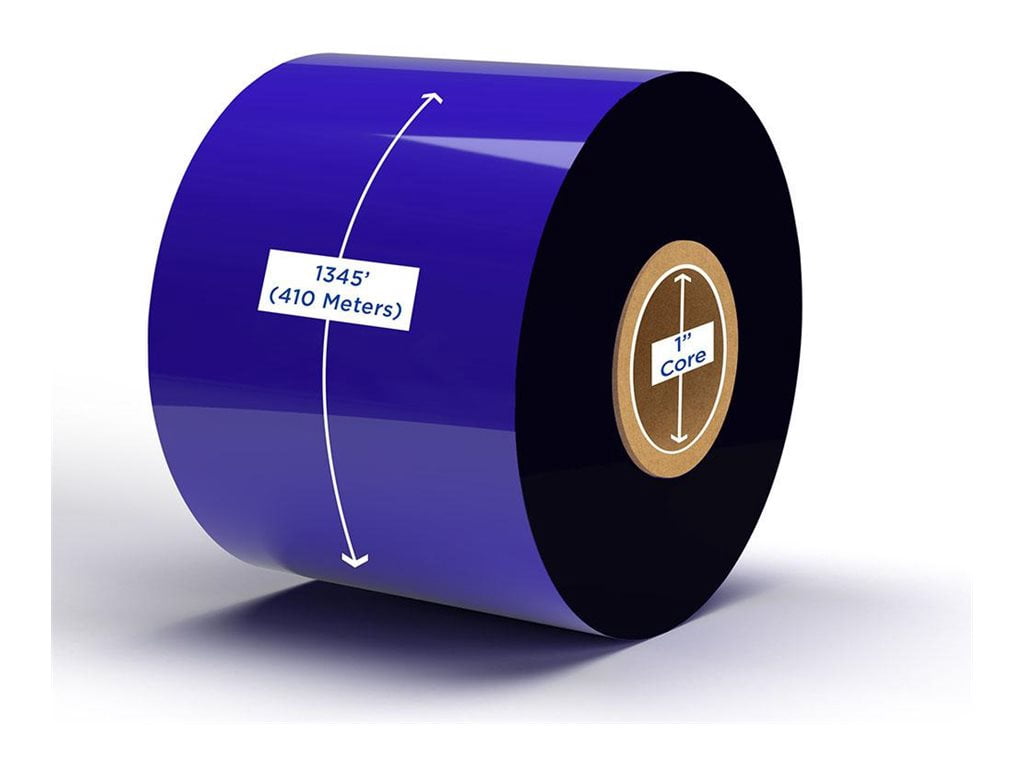 Sato Ribbon R333a Clover Imaging Group - 6-pack - black - 4.3 in x 1340 ft - print ribbon ...