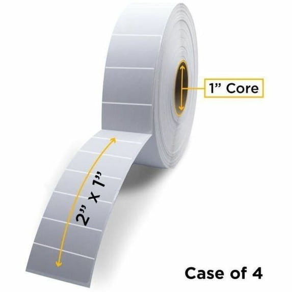 Clover Imaging Non-OEM New Thermal Transfer Label Roll 1.0" ID x 5.0" Max OD for Desktop Barcode Printers