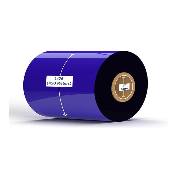Clover Imaging Non-OEM New Wax Ribbon 154mm x 450M (6 Ribbons/Case) for Zebra Printers, Wax for Zebra Industrial Printers XI, Z, ZM, SE, SL, STRIPE, PAX. 1.0" ID, CSO (154mm x450M) (6.06" x 1476') (6/CS)