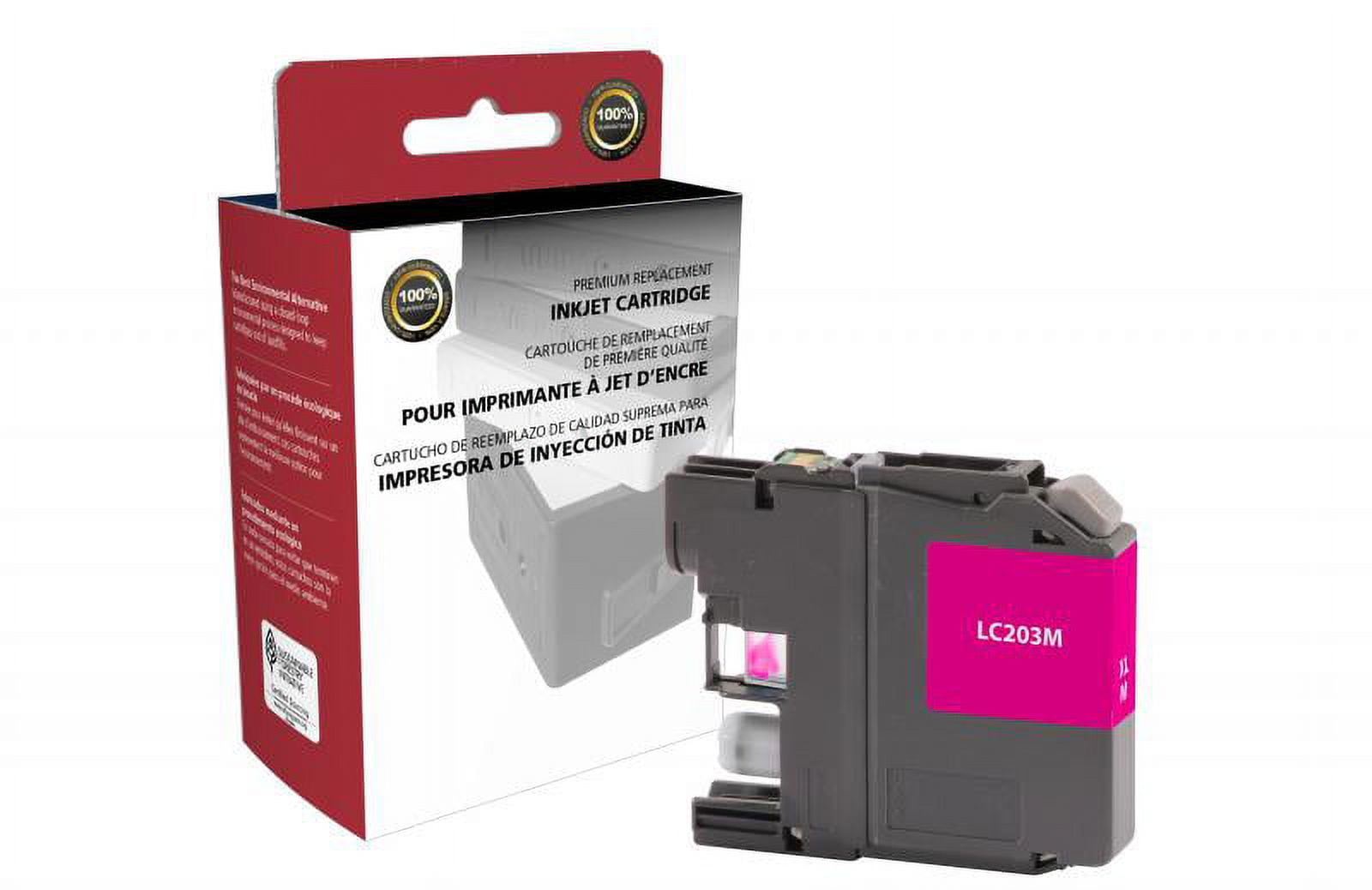 Remanufactured Clover Imaging High Yield Magenta Ink Cartridge for Brother LC203XL, Brother MFC-J460DW, MFC-J480DW, MFC-J485DW, MFC-J680DW, MFC-J880DW, MFC-J885DW, MFC-J4320DW, MFC-J4420DW, MFC-J4620DW, MFC-J5520DW, MFC-J5620DW, MFC-J5720DW (LC-203XL), Inkjet Cartridge, Magenta, High Yield