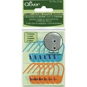 Clover Jumbo Locking Stitch Markers, 12pk
