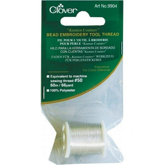 Clover KC9904 Kantan Couture Bead Embroidery Tool Thread-Clear