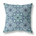thumbnail image 1 of Clover Leaf Floral Indoor/Outdoor Pillow with Removable Cover in Muted Blue Aqua26x26, 1 of 5