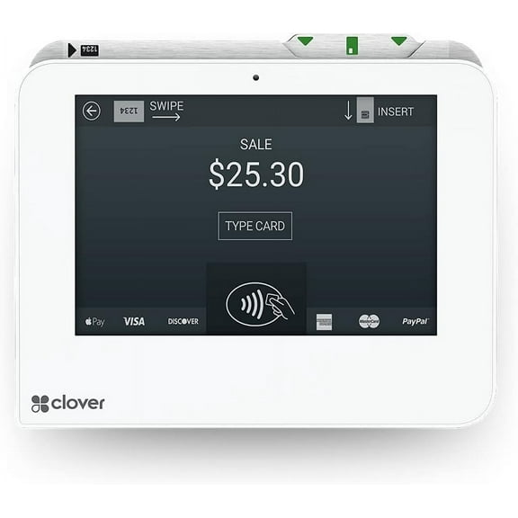 Clover Mini Credit Card Machine Cash Drawer for US/PR/USVI, 7"x3 1/4"x4", White