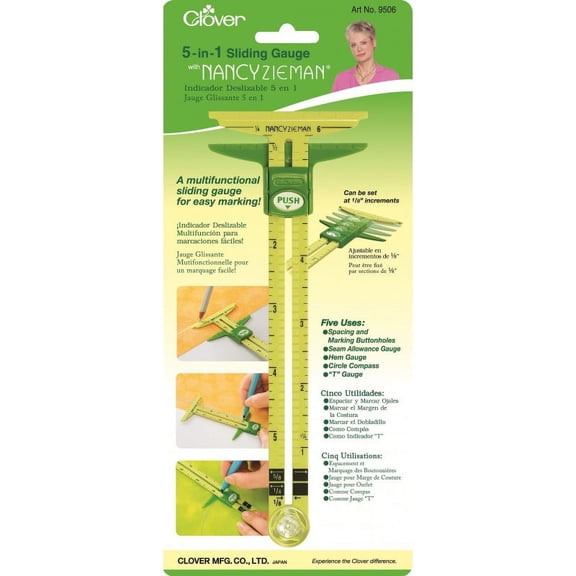 Clover Nancy Zieman 5-in-1 Sliding Gauge, 1 Each