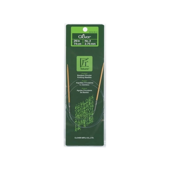 Clover Bamboo Circular Knitting Needle 29" 2