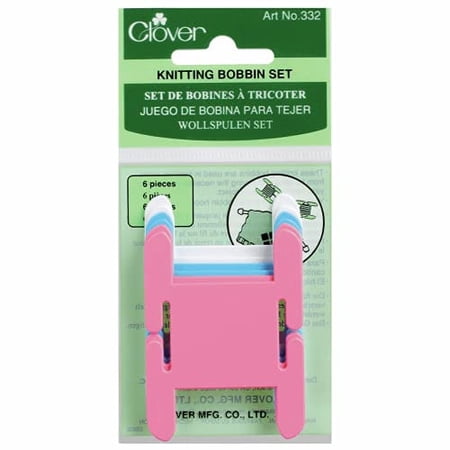 Clover Plastic Knitting Bobbins-1.5"X2.5" 6/Pkg