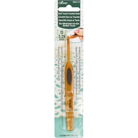 Clover Soft Touch Crochet Hook-Size D3/3.25mm