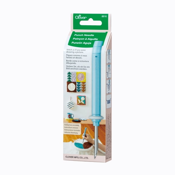 Clover Needlecraft Tool Punchneedle, Light Blue