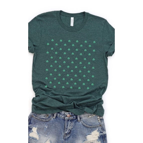 Clover Pattern Graphic Tee T-Shirt
