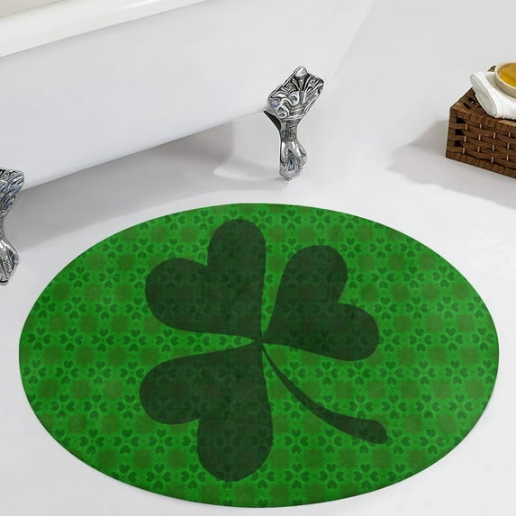 Clover Pattern Round Carpet Circle Rug Outdoor Patio Area Rug Washable Large Area Rugs Hallway Room Decor Fitness Mats