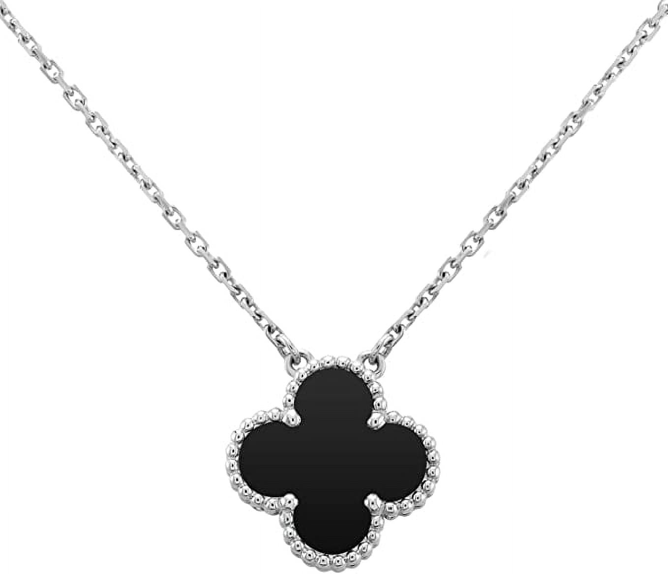 Cité Dorée - Black Van Cleef Style Long Necklace - 38 inches