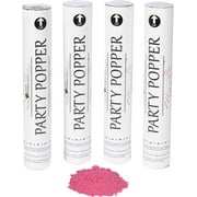 Clover Products Premium Gender Reveal Powder Cannon – 4 Pack Includes 4 Pink | 12 Inch Gender Reveal Poppers | Compressed Air Powered | Make Your Announcement Unforgettable