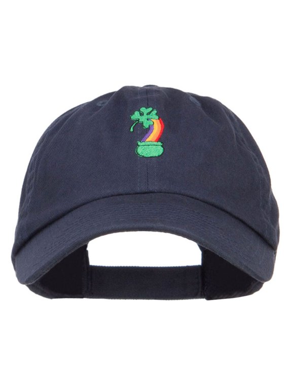 Clover Rainbow Embroidered Low Cap - Navy OSFM