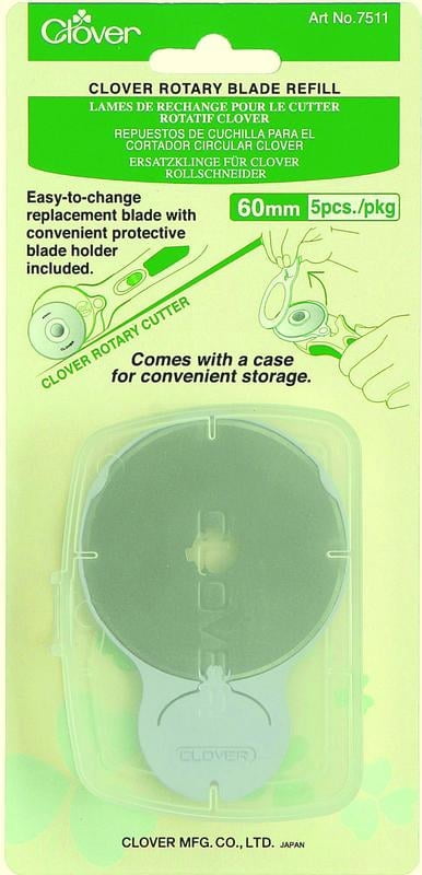 Clover Rotary Blade Refill 5/Pkg-60mm