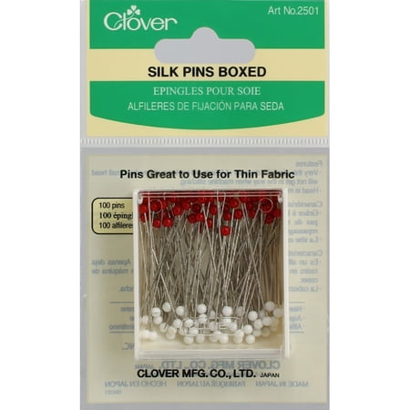 Clover Silk Pins Boxed, 100 Per Pack