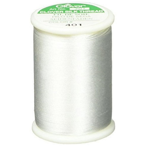 Clover Silk Thread 50wt 109yd-White