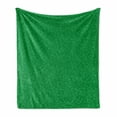 thumbnail image 1 of Clover Soft Flannel Fleece Throw Blanket, Simple Monochrome Repetition of Continuous Irish Shamrock Leaves St Patrick's Day, Cozy Plush for Indoor and Outdoor Use, 50" x 70", Green, by Ambesonne, 1 of 5