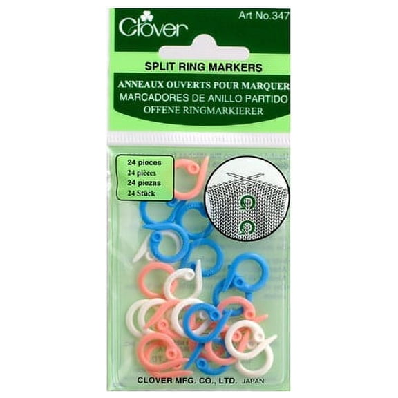 Clover Split Ring Markers-24/Pkg